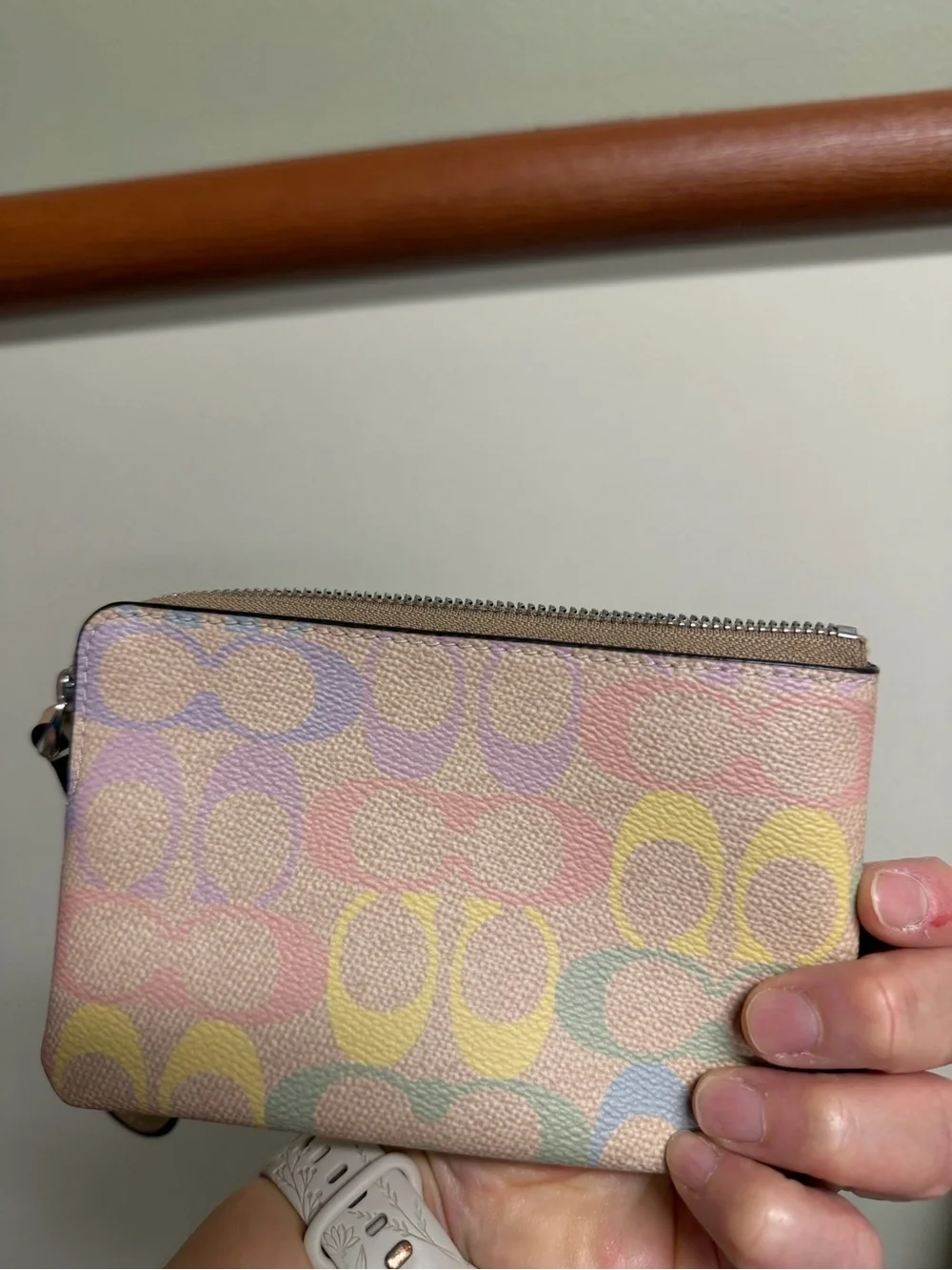 Coach Pastel Signature Wristlet - Multicolor
